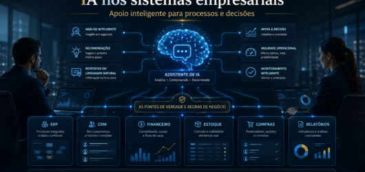 IA em sistemas empresariais: apoio inteligente, não substituição